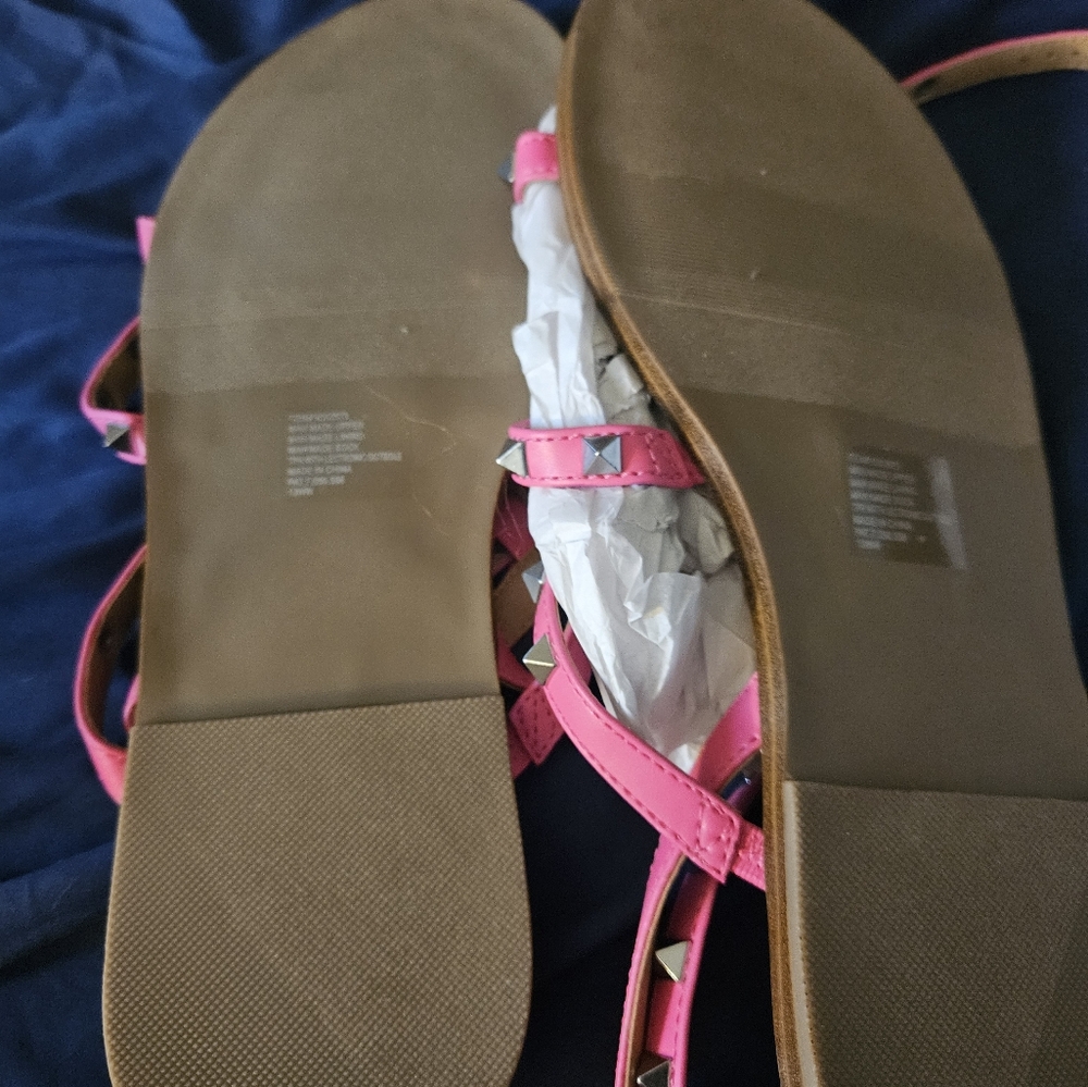 Torrid Hot Pink Studded Sandals - Picture 3 of 3